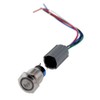 ZOYSEAY Horn Push Button Switch with Blue LED Backlit Symbol,