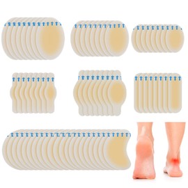 Tondiamo 80 Pieces Gel Blister Bandages for Feet Variety Hydrocolloid Blister Cushions Pads for Feet Prevention Adhesive Waterproof Bandages for Fingers Toes Heels Hiking Seal Guard Pads