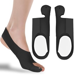 VODAFQS Hallux Valgus Correctors with Adjustable Plate to Relieve Hallux Valgus Pain, Hallux Valgus Corrector, Hallux Valgus Sock, Hallux Valgus Socks for Wearing M, black