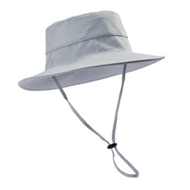 MILAKOO Mesh Breathable Bucket Hat for Women Men Outdoor Hiking Fishing Safari Hat Boonies Cap, Gray