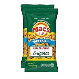 Mac's Original Cracklins Pork Rind (10 Ounce, Pack of 2)