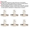 6pcs BNC Male Connector to BNC 2 Female T shape