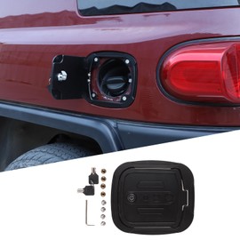Fuel Filler Door Locking Gas Tank Cap Cover Compatible with Toyota FJ Cruiser 2007-2021, Gas Tank Doors Replacement, Aluminum Gas Cap Fuel Filler Door Cover