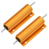 sourcing map 2pcs Aluminum Case Resistor 100W 8 Ohm Wirewound
