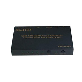 ViewHD UHD 18Gbps Audio Extractor Support HDMI v2.0 | HDCP v2.2 | 4K@60Hz | HDR | Dolby Vision | ARC | 3.5MM Analog Audio & SPDIF Toslink Optical Audio Output | HDMI Audio Output | Model: VHD-UHAE2