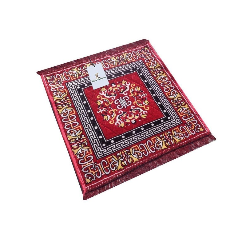 Kuber Industries 2 Piece Velvet Pooja Aasan Mat Set -