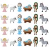 Cinnvoice 60 Pcs Christmas Nativity Sets for Crafts Mini Nativity