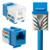 SATMAXIMUM Cat5e Keystone Ethernet Wall Jack Punch Down UTP 45-Degree