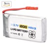 ENGPOW 3.7V 1200mAh Rechargeable LiPo Battery with JST Plug RC