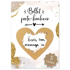 JoliCoon 5 Scratch Cards - Winning Ticket - Gift for Lovers - Wedding Proposal