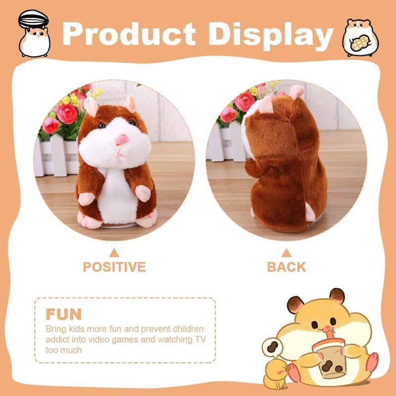 Sunshine smile Hamster Toy, Talking Hamster Repeated, Talking Hamster Repeated