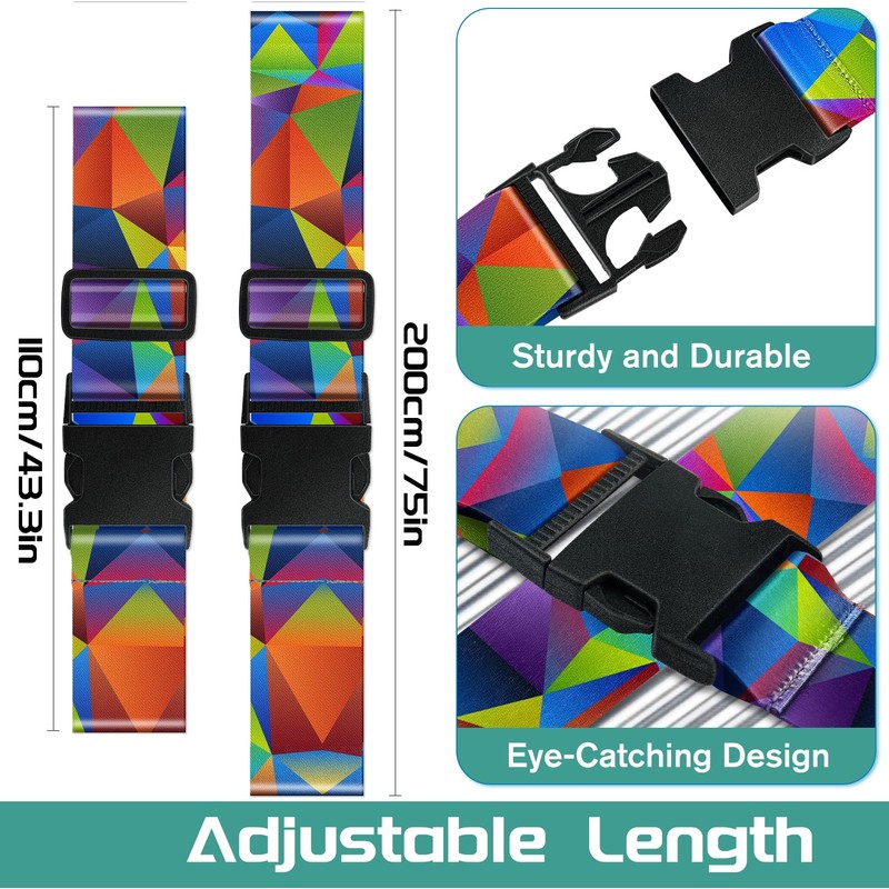 OffiEase Luggage Straps for Suitcases Travel Belt - Baggage Identifiers