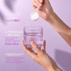 Be Nat Myo & D-chiro Inositol en Polvo Relaci?n 40:1 Con L-metilfolato (5-mthf) Y Fibregum? Sin Sabor Soluble al Instante 300 G 60 Porciones Suplemento Alimenticio