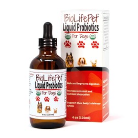 LiviaOne BioLifePet Liquid Probiotics for Dogs, Organic Dog Probiotic Supplements, Puppy and Dog Pet Probiotics