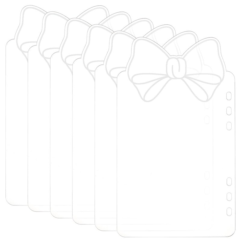 PH PandaHall 6pcs Clear Binder Dividers Acrylic Page Divider with