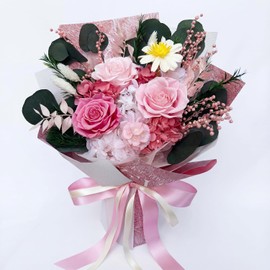 Ramo de rosas preservadas, regalos de buena fortuna para mujeres, esposa, novia, mamá, mamá, flores para entregar, primer en Navidad, San Valentín, aniversario, día de la madre