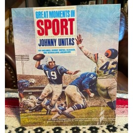 Aurora Johnny Unitas Football Aurora Model Kit Reproduction Box Top Tabletop Standee