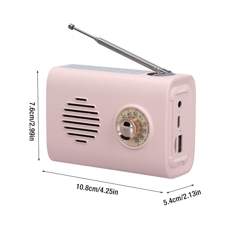 Miniature Bluetooth Speaker Portable Bluetooth Radio Solar Powered Wireless Speakers
