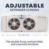 Bionaire Window Fan with Reversible Airflow Blades – 3-Speed Settings,