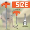 CWENDANER Pack of 12 Rotating Tent Pegs with Thread, 20