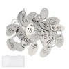 Oval Number Tags with Rings, 304 Stainless Steel Key ID