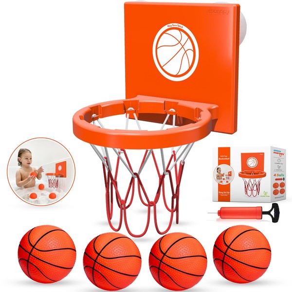 Bath Toys - Bathtub Basketball Hoop for Kids, Toddlers -
