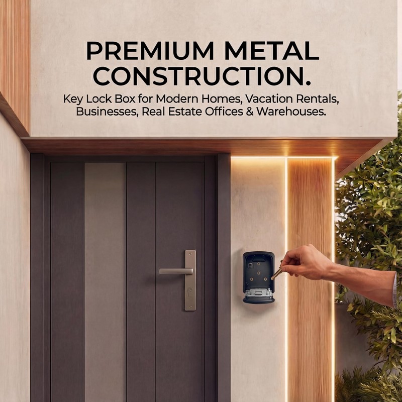 Iron Lock® Key Lock Box Wall Mount – Waterproof Heavy