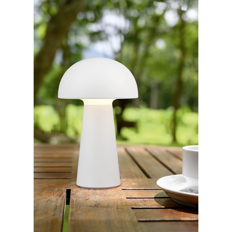 Reality Leuchten Lennon R52176101 LED Outdoor Table Lamp Plastic White