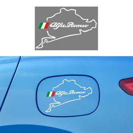 Car Emblems Decorations Universal Trim Sticker Compatible with Alfa Romeo 4C 147 156 166 159 Giulietta Giulia Spider GT Stelvio Accessories (Style Black)