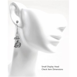 Rabbit - Bunny with Easter Egg - 17.5x10.5mm - Silver alloy charms. Hypoallergenic surgical steel fish hook earrings with Silicone Stoppers. Silver Plated Posts Opt.