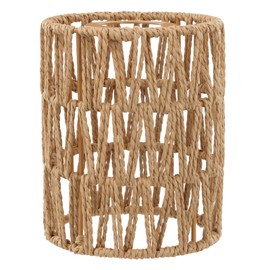Boho Rattan Lampshade - Natural Design for Pendant Lamps and Floor Lamps - Rattan Pendant Light Shade - Lantern, Table Lamp, Hanging Lights, Ceiling Lampshade Accessories with Diameter 12 cm (2)
