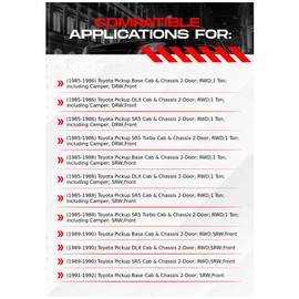 R1 Concepts Front Brakes and Rotors Kit |Front Brake Pads| Brake Rotors and Pads| Ceramic Brake Pads and Rotors |fits 1985-1992 Toyota Pickup