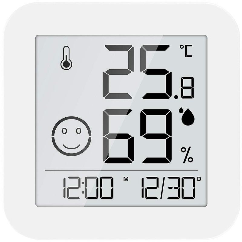 infactory Hygrometer Thermometer: Set of 2 Digital E-Ink Thermal and