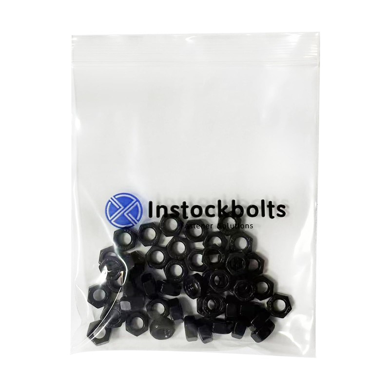 Instockbolts 5/16-18 Black Hex Nuts, Stainless Steel 304 (18-8) Black