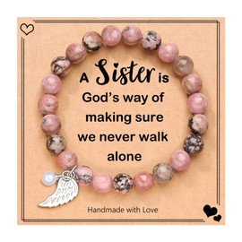 PINKDODO Sister Gifts, Sister Birthday Gift Ideas, Sister Gifts from Sister, Sister Bracelet Birthday Christmas Gifts from Sister for Big Little Young Sister Friend
