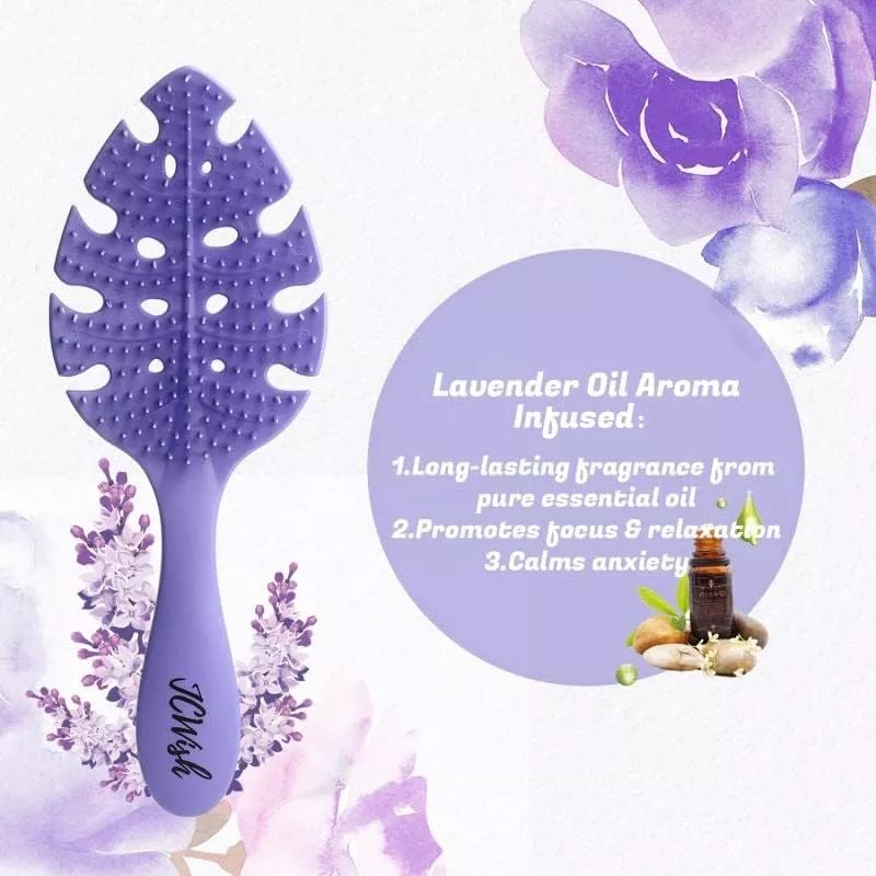 JCWish Paquete De 2 Cepillos Desenredantes Perfumados Greenflex - D