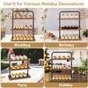 IBUYKE Cupcake Stand,Wood 3 Tier Cupcake Tower,Cupcake Stand for 50