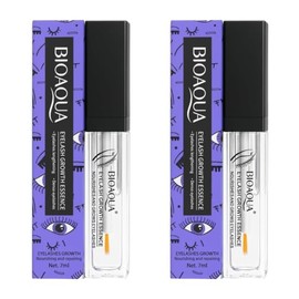 BIOAQUA Pack 2 Serum para Cejas, Pestañas, Línea del Cabello y Barba, Brocha Suave, Alargador y Espesador Eyebrow Eyelash 7ml c/u