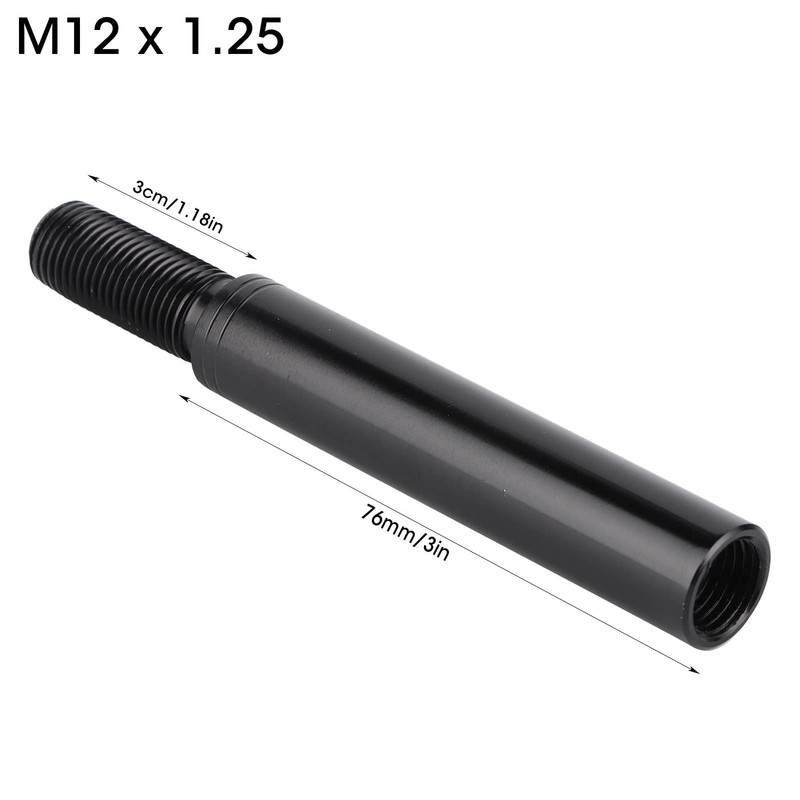 Shift Knob Extender，Manual Metal Chrome Gear Shift Knob 3in Extension