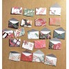 Handmade 10 Assorted tiny Christmas paper & cardstock envelopes a