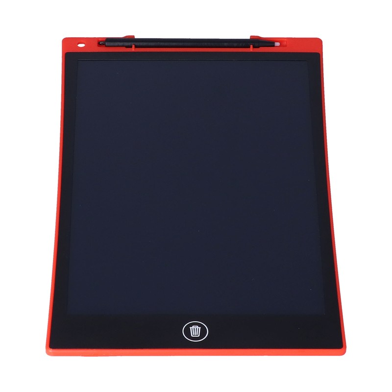 LCD Writing Tablet 10in Full Screen Replaceable Button Battery Red