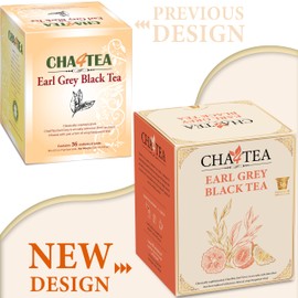 Cha4TEA 36-Count Earl Grey Tea Pods Compatible with Keurig K-Cup, Bold Black Tea with Bergamot Flavor