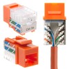 SATMAXIMUM Cat5e Keystone Ethernet Wall Jack Punch Down UTP 45-Degree