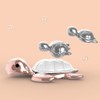 Metalmorphose MTM195-01 Key Ring Turtle with 2 Babies Silver and