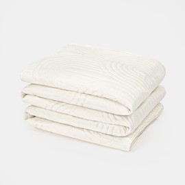 OHS Cream Arches Pinsonic Bedspread, Quilted Bed Throw Super King Size Blanket for Sofas Chairs Couches Lightweight Throw Blanket Super Soft Comfy, 200 x 240cm