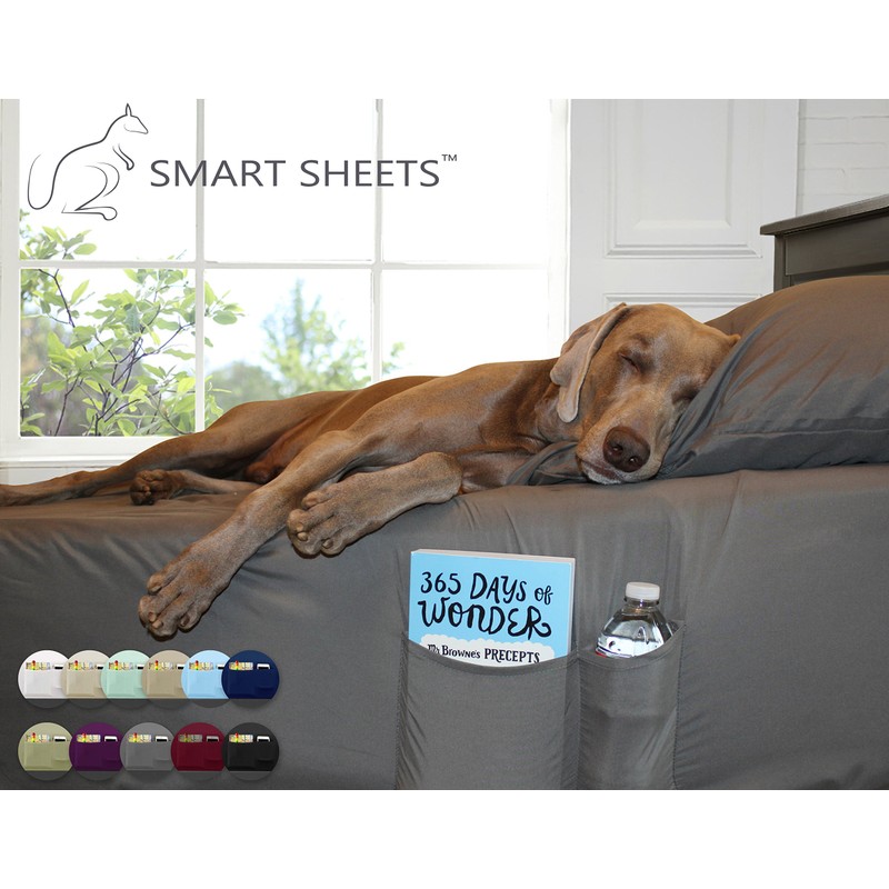 Smart Sheets Brushed Microfiber 4-Piece Bedding Set, Luxurious, Soft &