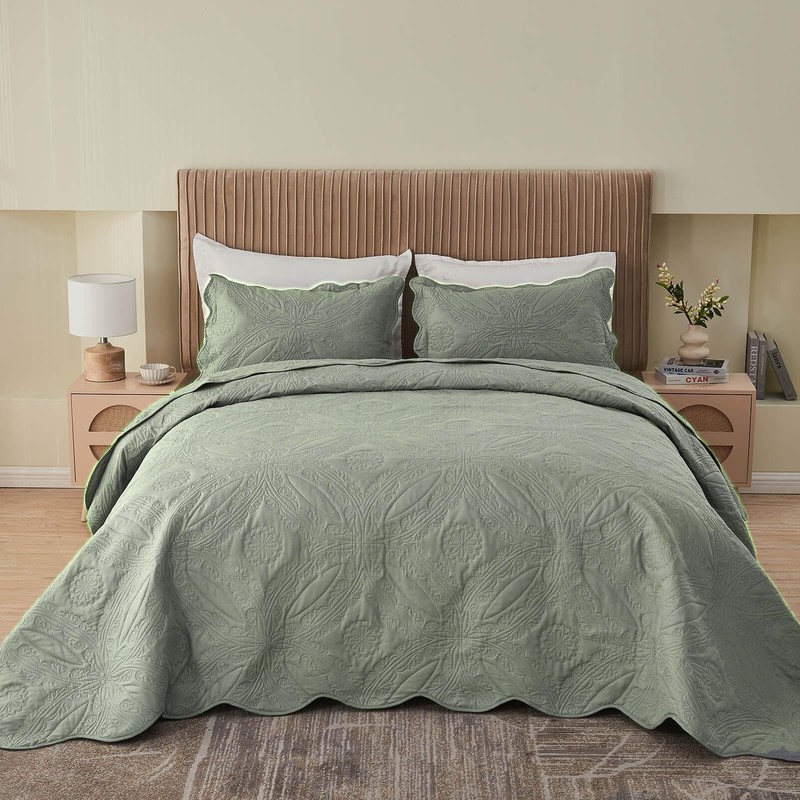 Kingnex Oversized King Bedspreads 128x120 for Extra Wide Tall King