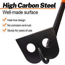 AgroPro Garden Hoe for Weeding, Heavy Duty Hoe Garden Tool Long Handle, 58 Inches