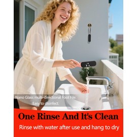 Nano Glass Foot File, Callus Remover for Feet, Wet and Dry Feet Dead Skin Remover, Durable Foot Scrubber, Double-Sided Safe Hygienic Pedicure Tools for Feet, Long Lasting Foot Care Soft Smooth Feet