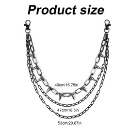 Tinoaly Pants Chain, Punk Wallet Chain Fashionable Trouser Chains Cool Biker Chain Jean Heavy Chains Belt Chain Biker Jean Pocket Chain Hip Hop Punk Accessories for Men Women